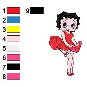 Betty Boop 43 Embroidery Design